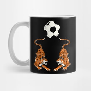 Tiger Football Soccer Ball Sports Team Jersey - Black Version Mug